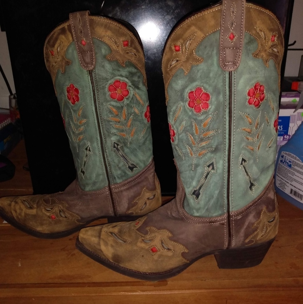 Laredo Ladies Floral Western boot sz 10